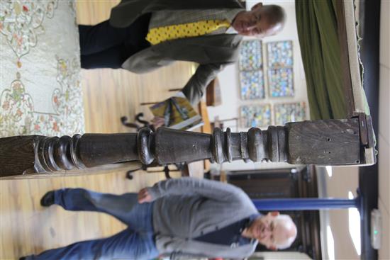 A 17th century carved oak tester bed, W.4ft 6in. H.6ft 1in. L.7ft 2in.